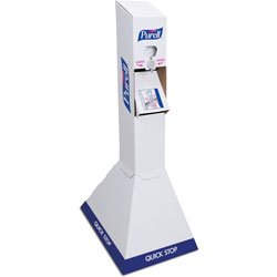 Purell NXT Dispenser Quick Floor Stand Kit - Manual - 1.06 quart Capacity - Recyclable, Sturdy - White - 14 / Pallet