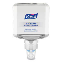 Purell VF PLUS Hand Sanitizer Gel, 1,200 mL Refill Bottle, Fragrance-Free, For ES8 Dispensers, 2/Carton