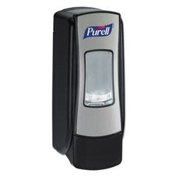 Purell ADX-7 Dispenser, 700 mL, 3.75 in x 3.5 in x 9.75 in, Chrome/Black