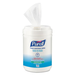 Purell Hand Sanitizing Wipes Alcohol Formula, 6 x 7, White, 175/Canister, 6 Cans/Carton