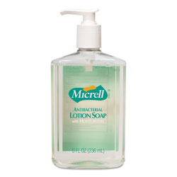 Gojo Antibacterial Lotion Soap, Light Scent, 8 oz Pump, 12/Carton (975212GOJ)