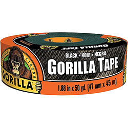 Gorilla Glue Black Tape - 50 yd Length x 1.88 in Width - 1 Roll - Black