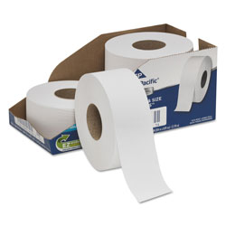 GP White Jumbo Bathroom Tissue, 2-Ply, 3 1/2 x 1000 ft, 9 inDia, 4/Carton