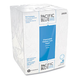 Pacific Blue Select Pacific Blue Select Disposable Patient Care Washcloths, 10 x 13, White, 55/Pack, 24 Packs/Carton