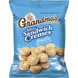 Grandma's Vanilla Mini Cookie Cremes, Vanilla, 2.12 oz, 60/Carton