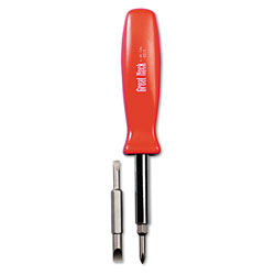 Great Neck Tools 4 in-1 Screwdriver w/Interchangeable Phillips/Standard Bits, Assorted Colors (GNSSD4BC)