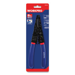 Workpro® Tapered Nose Multi-Purpose Wiring Tool, AWG Markings, 22 to 10 AWG, 8 in Long, Metal, Blue/Red Soft-Grip Handle