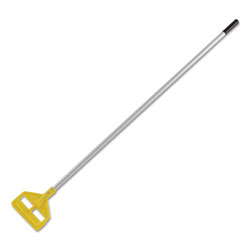 Rubbermaid Invader Aluminum Side-Gate Wet-Mop Handle, 60 in, Gray/Yellow
