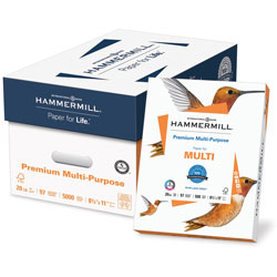 Hammermill Multipurpose Paper, GE 97, 20lb., 8-1/2 in x 11 in, 40CT/PL, White