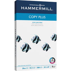 Hammermill Copy Plus Print Paper, 92 Bright, 20 lb, 8.5 x 14, White, 500 Sheets/Ream, 10 Reams/Carton