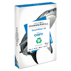 Hammermill Great White 30 Recycled Print Paper, 92 Bright, 20lb, 11 x 17, White, 500/Ream (HAM86750)