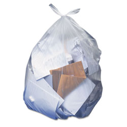 Heritage Bag Linear Low-Density Can Liners, 10 gal, 0.35 mil, 23 in x 25 in, Clear, 500/Carton