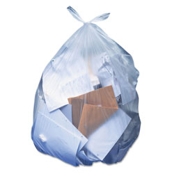 Heritage Bag Linear Low-Density Can Liners, 60 gal, 1.1 mil, 38 in x 58 in, Clear, 100/Carton