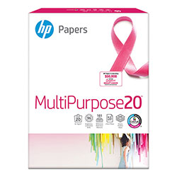 HP MultiPurpose20 Paper, White, 96 Bright, 20lb, Letter, 500/RM, 10 RM/CT