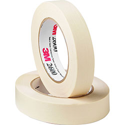 Highland Economy Masking Tape - 60 yd Length x 2 in Width - 4.4 mil Thickness - 3 in Core - Rubber Backing - 6 / Pack - Cream