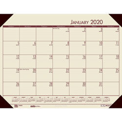 House Of Doolittle Desk Pad, 12 Month, Jan-Dec, 22 inx17 in, Tan