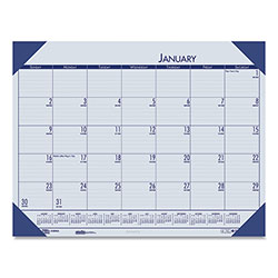 House Of Doolittle Recycled EcoTones Ocean Blue Monthly Desk Pad Calendar, 18.5 x 13, 2022