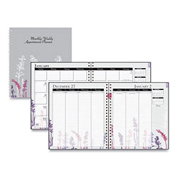House Of Doolittle Recycled Wild Flower Weekly/Monthly Planner, Wild Flowers Artwork, 9 x 7, Gray/White/Purple Cover, 12-Month (Jan-Dec): 2023