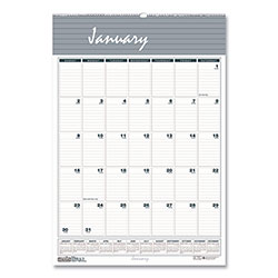 House Of Doolittle Bar Harbor Recycled Wirebound Monthly Wall Calendar, 12 x 17, White/Blue/Gray Sheets, 12-Month (Jan-Dec): 2023