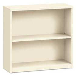 Hon Metal Bookcase, Two-Shelf, 34-1/2w x 12-5/8d x 29h, Putty (HONS30ABCL)