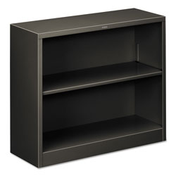Hon Metal Bookcase, Two-Shelf, 34-1/2w x 12-5/8d x 29h, Charcoal (HONS30ABCS)