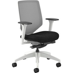 Hon Task Chair,Mesh Back,29-1/2 inx29-1/2 inx42-1/2 in ,Fog/Black/WE