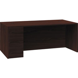 Hon 10500 Series Left-Pedestal Desk, 66 in x 30 in x 29.5 in, 3 x Box Drawer(s), File Drawer(s)Left Side, Flat Edge, Material: Wood, Laminate, Finish: Mahogany Laminate