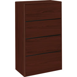 Hon 10700 Series Four Drawer Lateral File, Mahogany, 36w x 20d x 59 1/8h