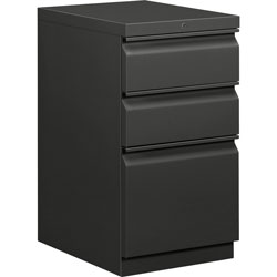 Hon Efficiencies Mobile Box/Box/File Pedestal, 15w x 19.88d x 28h, Charcoal