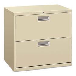 Hon 600 Series Two-Drawer Lateral File, 30w x 18d x 28h, Putty