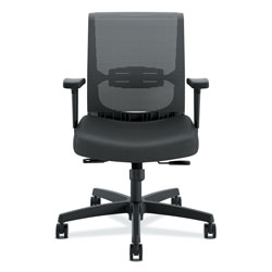 Hon Convergence Mid-Back Task Chair with Syncho-Tilt Control, Supports up to 275 lbs, Black Seat, Black Back, Black Base