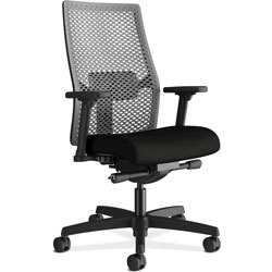 Hon Task Chair, Reactiv Back, Adj Arms, 27 inX28-1/2 inX44-1/2 in , Bk