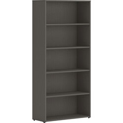 Hon Bookcase, 5-Shelf, Adjustable, 30 inx13 inx65 in , Slate Teak