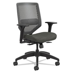 Hon Solve Series ReActiv Back Task Chair, Supports up to 300 lbs., Ink Seat/Charcoal Back, Black Base