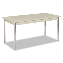 Hon Utility Table, Rectangular, 60w x 30d x 29h, Light Gray