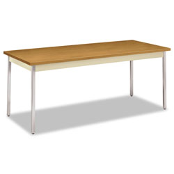 Hon Utility Table, Rectangular, 72w x 30d x 29h, Harvest/Putty