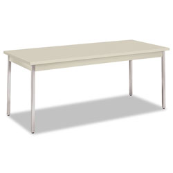 Hon Utility Table, Rectangular, 72w x 30d x 29h, Light Gray