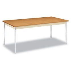 Hon Utility Table, Rectangular, 72w x 36d x 29h, Harvest/Putty