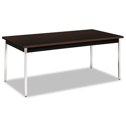Hon Utility Table, Rectangular, 72w x 36d x 29h, Mocha/Black