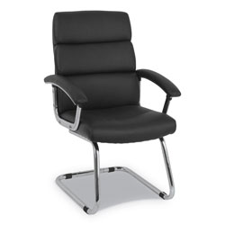 Hon Traction Guest Chair, 20.1 in x 27.2 in x 39.3 in, Black Seat/Black Back, Chrome Base