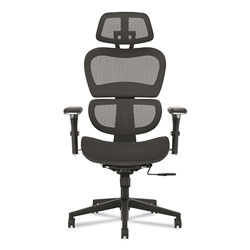 Hon Neutralize High-Back Mesh Task Chair, Supports up to 250 lbs., Black Seat/Black Back, Black Base