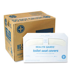 Hospeco Health Gards Toilet Seat Covers, White, 250 Covers/Pack, 20 Packs/Carton (HOSHG5000CT)