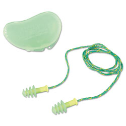 Honeywell FUS30S-HP Fusion Multiple-Use Earplugs, Small, 27NRR, Corded, GN/WE, 100 Pairs