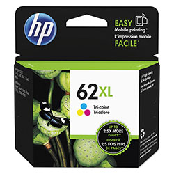 HP 62XL, (C2P07AN) High Yield Tri-color Original Ink Cartridge (HEWC2P07AN)