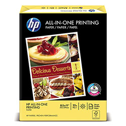 HP All-In-One22 Paper, 97 Bright, 22lb, Letter, White, 500 Sheets/Ream