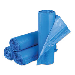 InteplastPitt High-Density Commercial Can Liners, 33 gal, 14 microns, 30 in x 43 in, Blue, 250/Carton