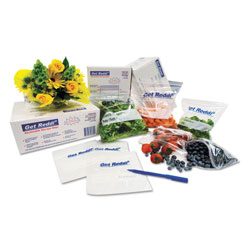 InteplastPitt Food Bags, 22 qt, 0.85 mil, 10 in x 24 in, Clear, 500/Carton