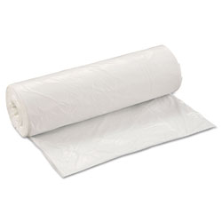 InteplastPitt Low-Density Commercial Can Liners, 45 gal, 0.7 mil, 40 in x 46 in, White, 100/Carton