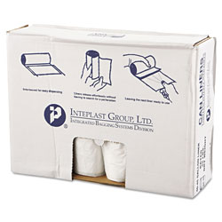 InteplastPitt High-Density Commercial Can Liners Value Pack, 45 gal, 11 microns, 40 in x 46 in, Clear, 250/Carton