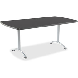 Iceberg Sit-To-Stand Table, 3 Height Settings, 30 in x 36 in x 72 in, Graphite